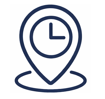 Digitale prikklok op locatie