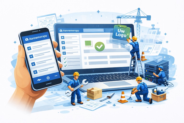 Inrichten van Aannemerapp en administratiesysteem