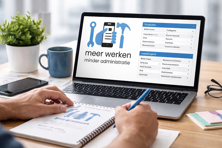 Laptop: Aannemerapp inrichten