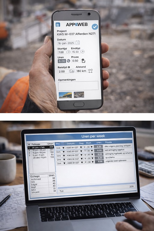 Laptop: installatie van Aannemerapp