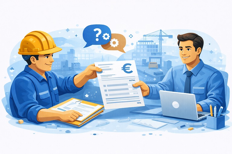 Offerte na proefperiode Aannemerapp